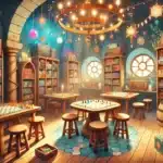 Illustration représentant le bar à jeux durant le festival Ludi'Vaux