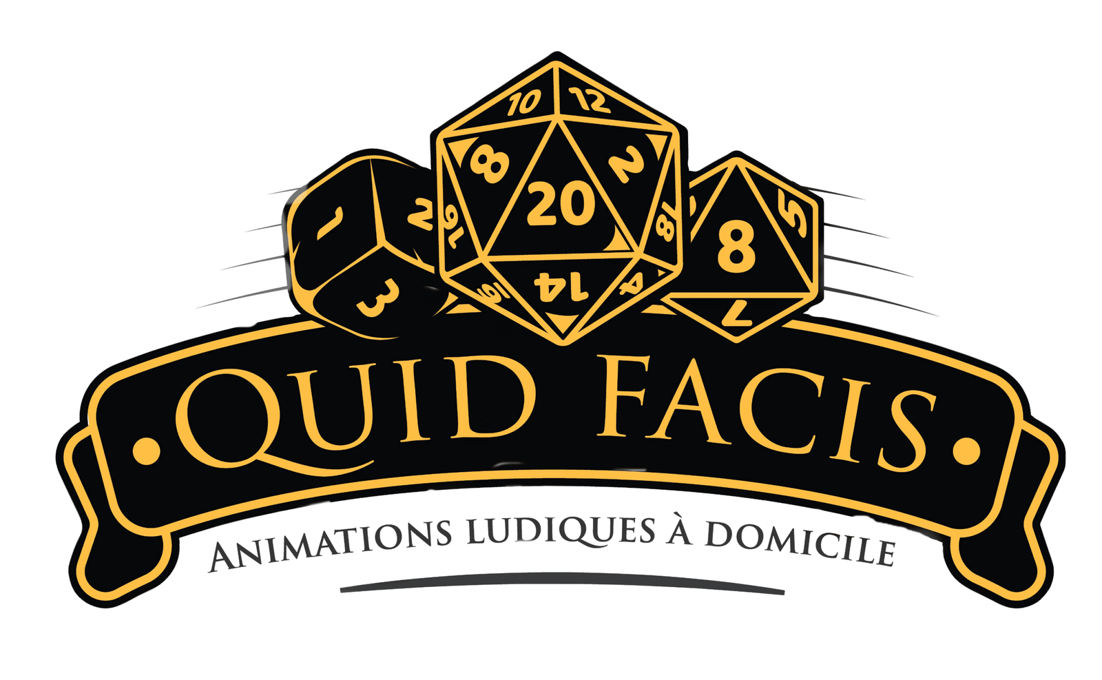Logo de Quid Facis, sponsor du festival Ludi'Vaux et animateurs de jeux de rôle