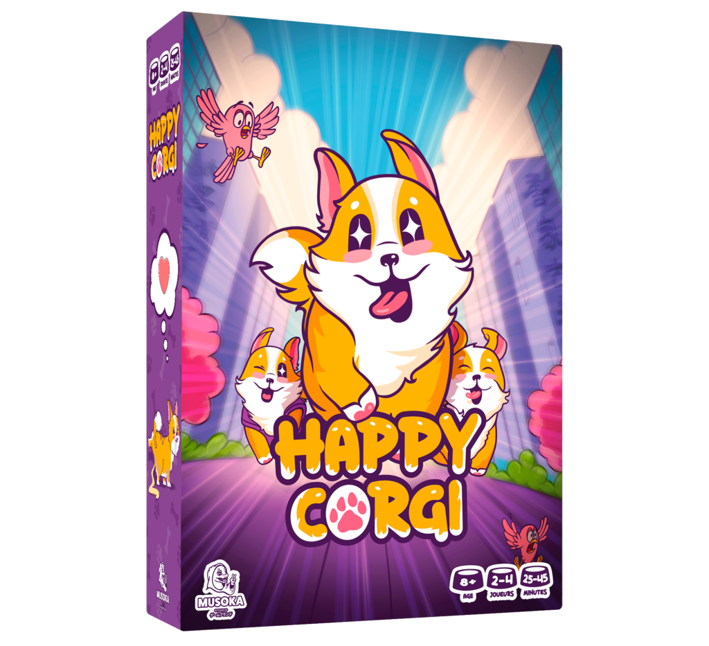 Boîte de Happy Corgi, jeu de société présent au festival ludique Ludi'Vaux 2025 en Seine-et-Marne Boîte de Happy Corgi, jeu de société présent au festival ludique Ludi'Vaux 2025 en Seine-et-Marne