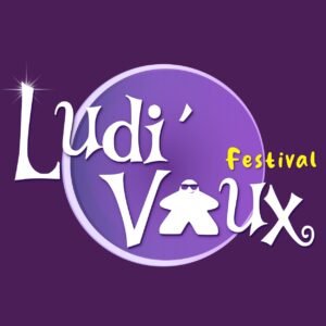 Logo avec fond coloré du Festival de Jeux Ludi'Vaux, basé à Melun Val de Seine en Seine-et-Marne (77). Logo du Festival de Jeux Ludi'Vaux, basé à Melun Val de Seine en Seine-et-Marne (77).